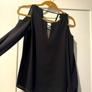 Cooper and Ella black cold shoulder shirt